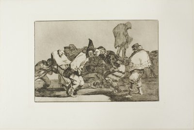 Raduj się, Karnawale, na jutro będziesz popiołem, tablica 14 z Los Proverbios autorstwa Francisco Jose de Goya y Lucientes