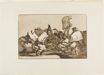 Raduj się, Karnawale, na jutro będziesz popiołem, tablica 14 z Los Proverbios autorstwa Francisco Jose de Goya y Lucientes