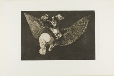 Wyrzeknij się przyjaciela, który osłania cię swoimi skrzydłami i gryzie cię swoim dziobem, płyta piąta z Los Proverbios autorstwa Francisco Jose de Goya y Lucientes
