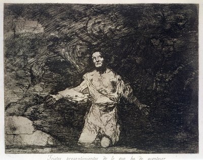 Smutne przeczucia tego, co ma nadejść, płyta 1 „Klęski wojny” autorstwa Francisco Jose de Goya y Lucientes