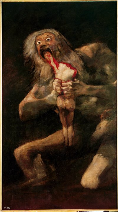 Saturn pożerający swojego syna autorstwa Francisco Jose de Goya y Lucientes