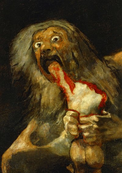 Saturn pożerający jednego ze swoich synów... (olej na płótnie) autorstwa Francisco Jose de Goya y Lucientes