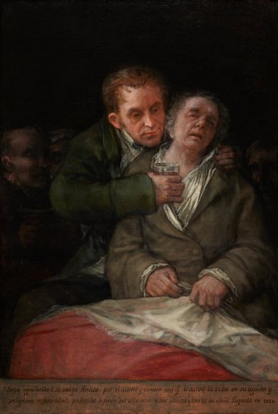 Autoportret z dr. Arrietą autorstwa Francisco Jose de Goya y Lucientes