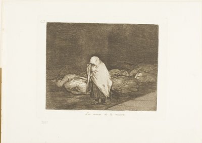The Beds of Death, płyta 62 z The Disasters of War autorstwa Francisco Jose de Goya y Lucientes