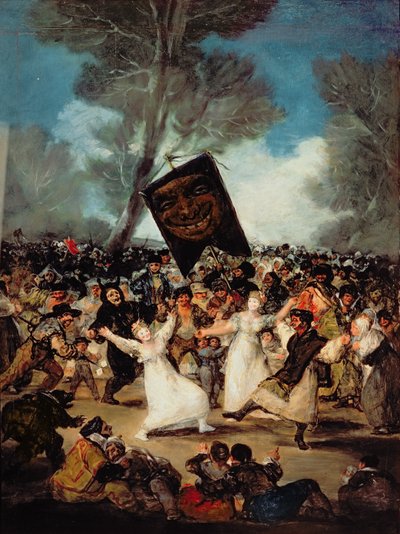 Pogrzeb Sardynki (Święto Bożego Ciała w Środę Popielcową) c.1812-19 (olej na płótnie) autorstwa Francisco de Goya
