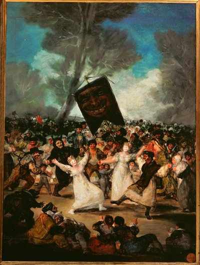 Pogrzeb sardynki (obraz na drewnie) autorstwa Francisco Jose de Goya y Lucientes