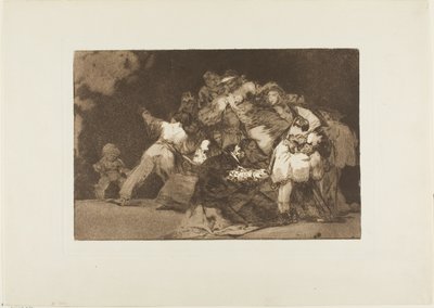 Pazury kota i strój wielbiciela - podobnie jak wada jest często ubrana w strój cnoty, tabliczka dziewiąta z Los Proverbios. autorstwa Francisco Jose de Goya y Lucientes