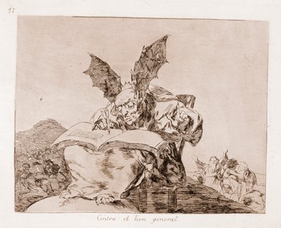 Katastrofy wojny : Przeciw wspólnemu dobru (akwaforta z rysunku przygotowawczego) autorstwa Francisco de Goya