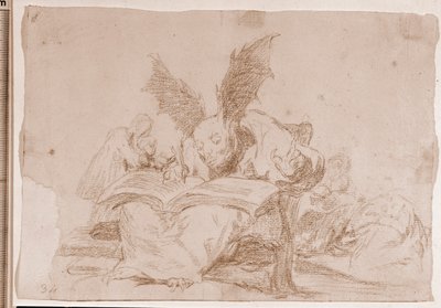 Katastrofy wojny: Przeciw wspólnemu dobru (rysunek przygotowawczy) autorstwa Francisco de Goya