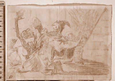 Katastrofy wojny: Farandole szarlatanów (rysunek przygotowawczy) autorstwa Francisco de Goya