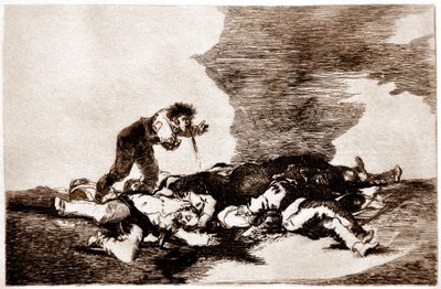 Katastrofy wojny: Para eso habeis nacido (po to się urodziłeś) autorstwa Francisco Jose de Goya y Lucientes