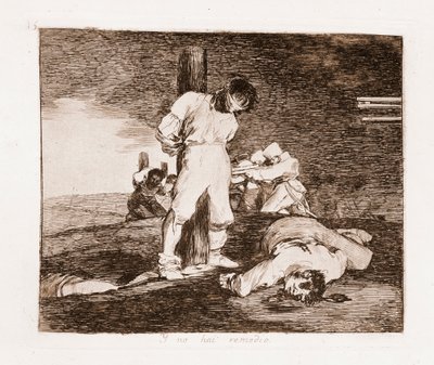 Katastrofy wojny: Nie ma nadziei (akwaforta z rysunku przygotowawczego) autorstwa Francisco de Goya