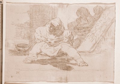 Katastrofy wojny: co za szaleństwo! (rysunek przygotowawczy) autorstwa Francisco de Goya