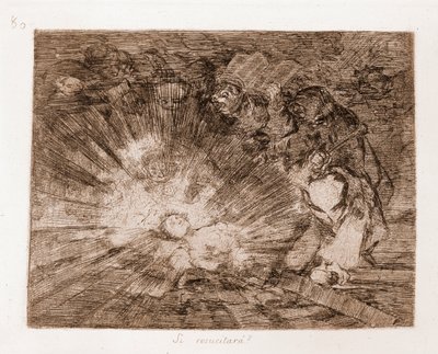 Katastrofy wojny: Czy zmartwychwstanie? (akwaforta z rysunku przygotowawczego) autorstwa Francisco de Goya
