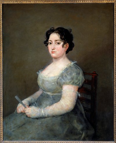 Kobieta w wachlarzu Obraz Francisco de Goya (1746-1828) XIX-wieczne słońce. 1,03x0,84 m² autorstwa Francisco de Goya