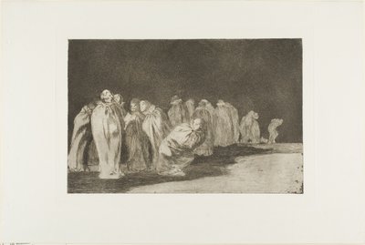 There is Something Beneath the Sackcloth, czyli nie można oceniać człowieka po ubraniu, płyta ósma z Los Proverbios autorstwa Francisco Jose de Goya y Lucientes