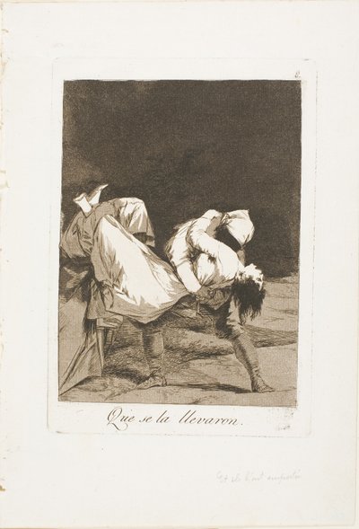 Zabrali ją!, płyta ósma z Los Caprichos autorstwa Francisco Jose de Goya y Lucientes
