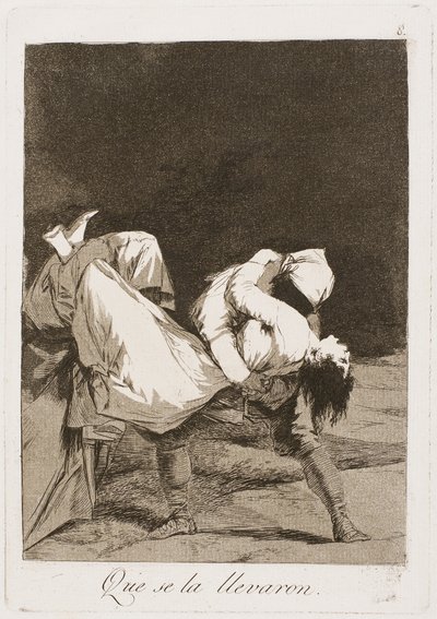 Zabrali ją!, płyta ósma z Los Caprichos, 1797-99 autorstwa Francisco de Goya