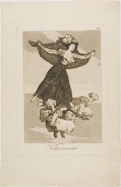 Polecieli, tablica 61 z Los Caprichos autorstwa Francisco Jose de Goya y Lucientes