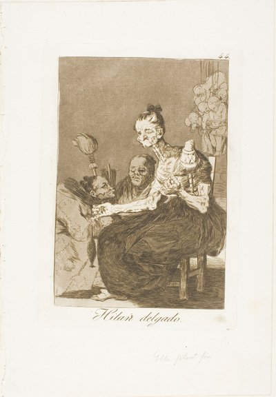 Dobrze się kręcą, płyta 44 z Los Caprichos autorstwa Francisco Jose de Goya y Lucientes