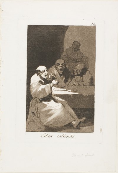 Są Gorące, płyta 13 z Los Caprichos autorstwa Francisco Jose de Goya y Lucientes