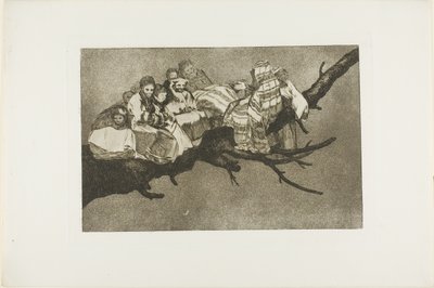 To Go Amongst the Branches, czyli mówić przez kapelusz, płyta trzecia z Los Proverbios autorstwa Francisco Jose de Goya y Lucientes