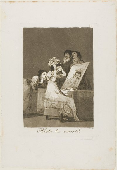 Do śmierci, płyta 55 z Los Caprichos autorstwa Francisco Jose de Goya y Lucientes