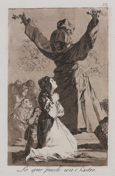 Co może zrobić krawiec! (Co krawiec może!) autorstwa Francisco de Goya