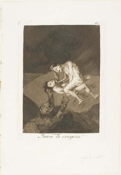 Kto by pomyślał!, płyta 62 z Los Caprichos autorstwa Francisco Jose de Goya y Lucientes