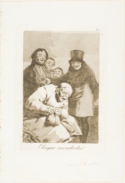 Dlaczego je ukryć?, płyta 30 z Los Caprichos autorstwa Francisco Jose de Goya y Lucientes