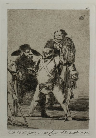 Rozumiesz? ... cóż, jak mówię... ech! Uważaj! inaczej..., tablica 76, z Los Caprichos autorstwa Francisco Jose de Goya y Lucientes