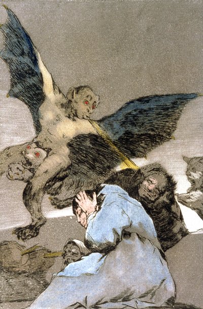 potwory, rycina 1797-1799 autorstwa Francisco Jose de Goya y Lucientes