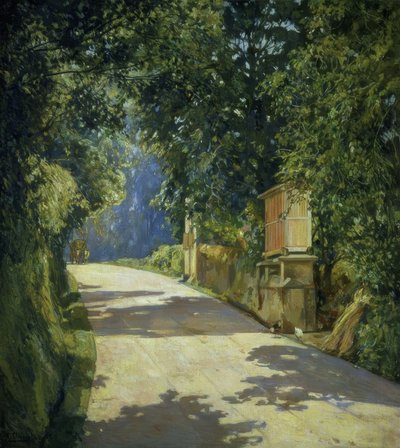 EL HORREO Y EL CARRO - 1944 - 100X90 CM autorstwa Francisco Llorens Diaz