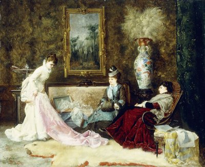 Delikatna koronka, 1877 autorstwa Francisco Masriera y Manovens
