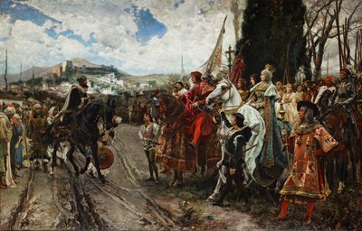 Kapitulacja Granady w 1492, 1882 autorstwa Francisco Pradilla y Ortiz