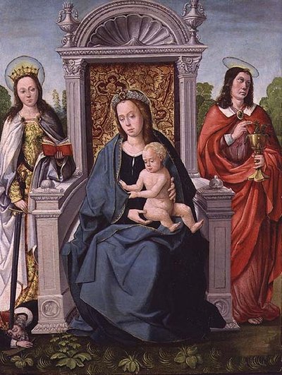 Madonna z Dzieciątkiem ze św. Katarzyną i św. Janem Ewangelistą, ok. 1530-40 (panel) autorstwa Francisco de (attr. to) Comontes