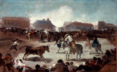Wiejska walka byków, c1812-1814 autorstwa Francisco de Goya