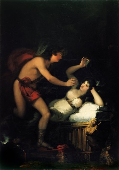 Alegoria Miłości Kupidyn i Psyche autorstwa Francisco de Goya