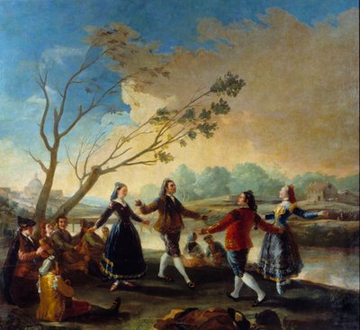Piłka na skraju Manzanares. Obraz Francisco De Goya (1746-1828) autorstwa Francisco de Goya