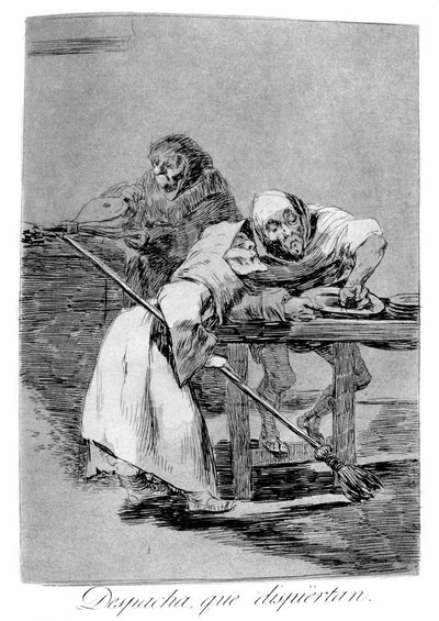 Szybko, budzą się, 1799 autorstwa Francisco de Goya
