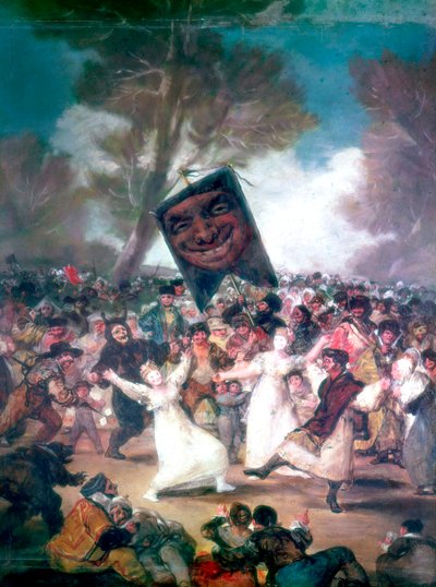 Walka byków na wsi, 1812-1814 autorstwa Francisco de Goya