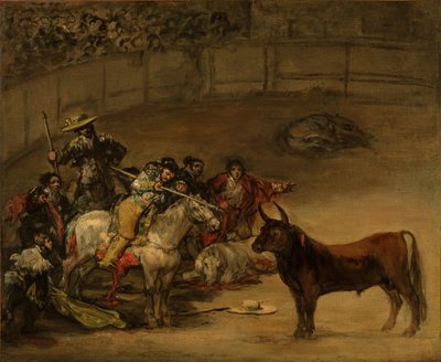 Walka byków, Szczęście Buław, 1824 autorstwa Francisco de Goya