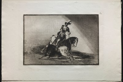Walki byków: Karol V przebija byka, 1876 r. autorstwa Francisco de Goya