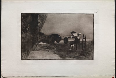 Walki byków: Odwaga Martincho na ringu w Saragossie autorstwa Francisco de Goya