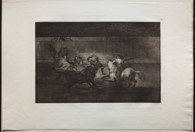 Walki byków: Śmierć Pepe Illo (trzeci skład) autorstwa Francisco de Goya