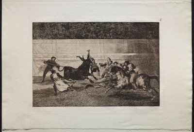 Walki byków: Śmierć Pepe Illo 2. skład, 1876. autorstwa Francisco de Goya