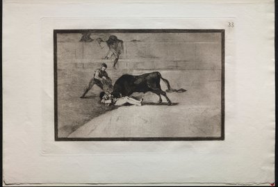 Walki byków: pechowa śmierć Pepe Illo na ringu w Madrycie, 1876. autorstwa Francisco de Goya