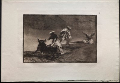 Walki byków: grają innego z Peleryną w Ogrodzeniu autorstwa Francisco de Goya
