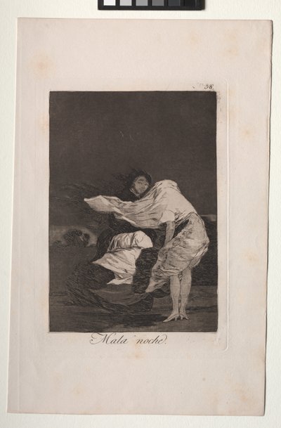 Caprichos: zła noc autorstwa Francisco de Goya