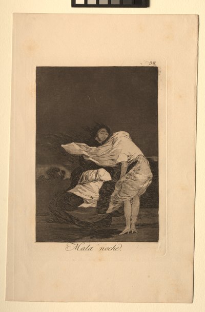 Caprichos: zła noc. autorstwa Francisco de Goya
